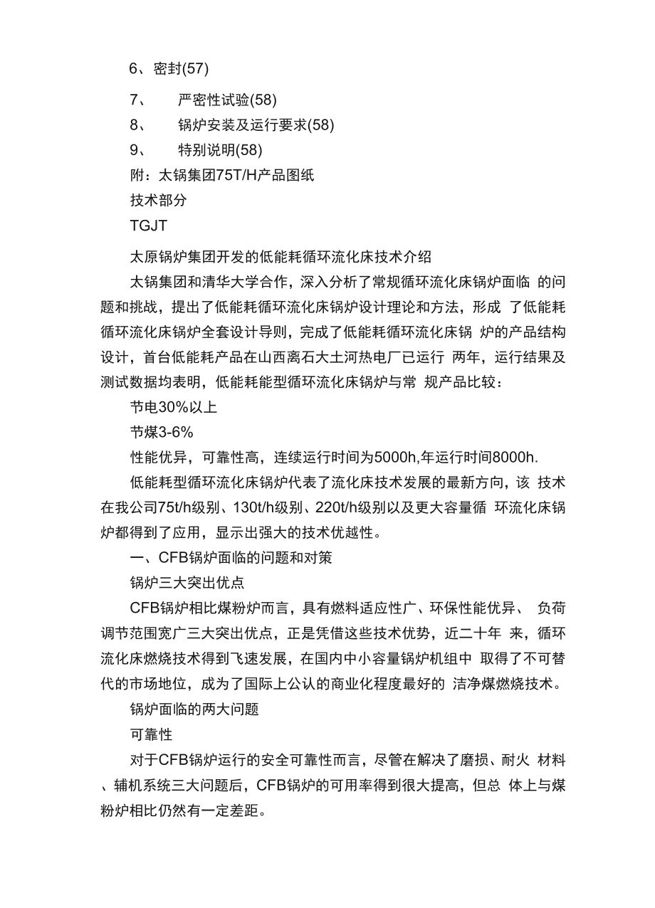 75t循环流化床锅炉详细参数说明书.docx_第2页