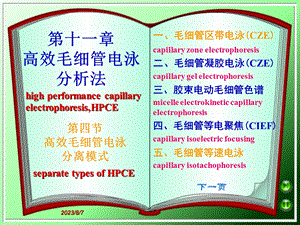 【教学课件】第十一章高效毛细管电泳分析法.ppt