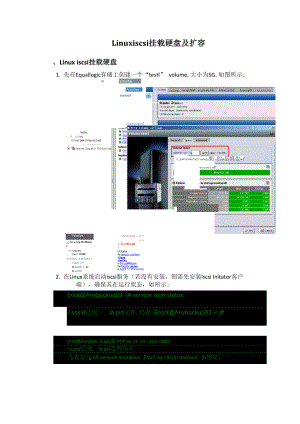 Linux iscsi 挂载存储及扩容.docx