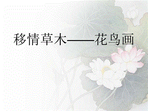 《移情草木花鸟画》PPT课件.ppt