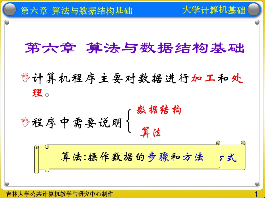 【教学课件】第6章算法与数据结构基础.ppt_第1页