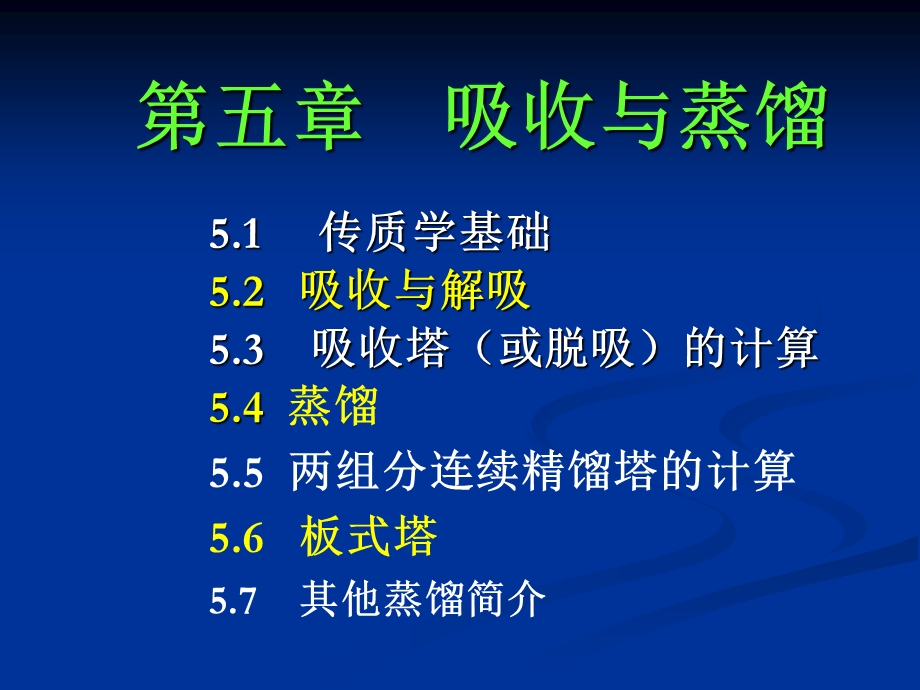 【教学课件】第五章吸收与蒸馏.ppt_第1页