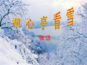 《湖心亭看雪》复习课件.ppt