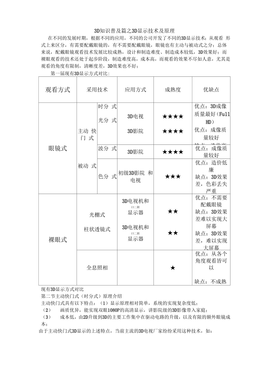 3D显示技术及原理.docx_第1页