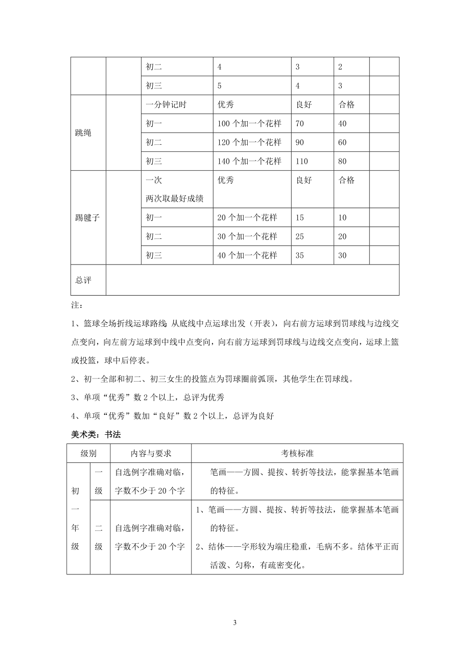 中学艺体科技“211”项目实施及评价方案.doc_第3页