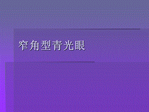 《窄角型青光眼》PPT课件.ppt