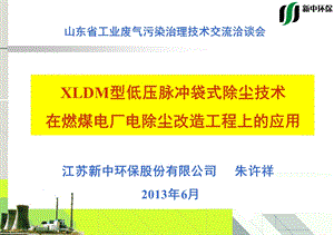 XLDM型低压脉冲袋式除尘技术在燃煤电厂电除尘改造工程上的应用副本.ppt