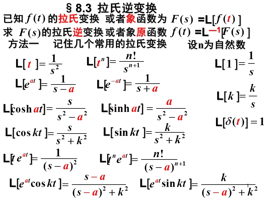 【教学课件】第8章3拉普拉斯逆变换.ppt_第1页