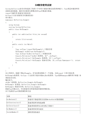 C#教你使用反射.docx
