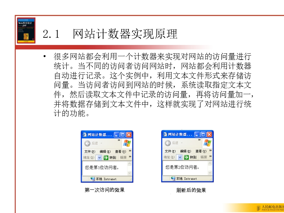 【教学课件】第2章JSP实现网站计数器.ppt_第2页