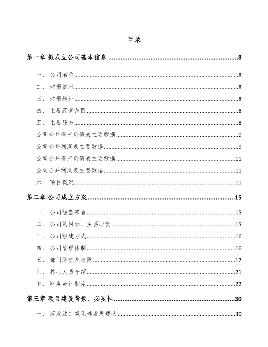 南通关于成立沉淀法二氧化硅公司研究报告.docx_第2页