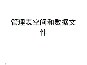 管理表空间和数据文件.ppt