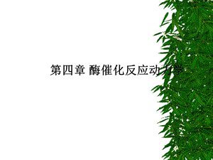 【教学课件】第四章酶催化反应动力学.ppt