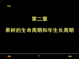 【教学课件】第二章果树的生命周期和年生长周期.ppt