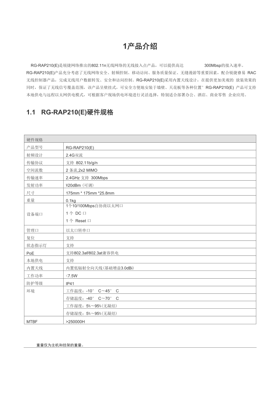 RG-AP320-I系列无线接入点硬件安装手册-锐捷睿易.docx_第2页