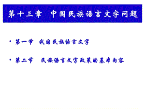 第十二章中国民族语言文字问题.ppt