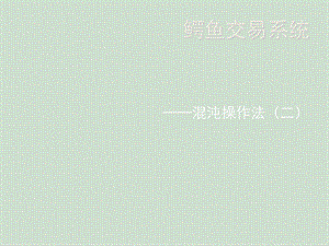 《鳄鱼交易系统》PPT课件.ppt