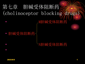 《胆碱受体阻断》PPT课件.ppt