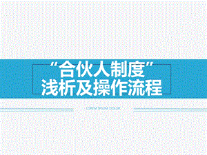 “合伙人制度”浅析及操作流程.ppt