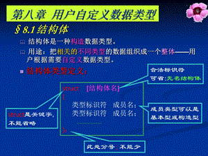 第8章用户自定义数据类型.ppt