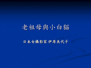 《老祖母与小白猫》PPT课件.ppt