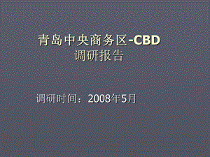 房地产策划青岛中央商务区CBD调研报告.ppt