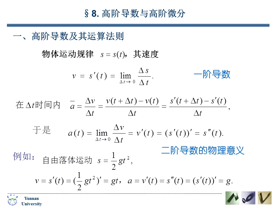 一高阶导数及其运算法则.ppt_第1页