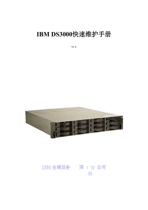 IBM DS3000 快速维护手册 v10.docx