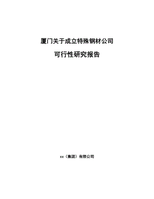 厦门关于成立特殊钢材公司可行性研究报告.docx