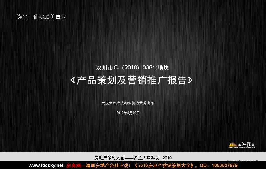【住宅地产营销策划】8月10日汉川市G038号地块产品策划及营销推广报告.ppt_第2页