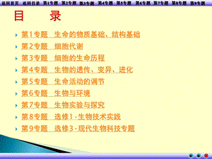 第专题生命的物质基础结构基础第2专题细胞代谢第3专题.ppt