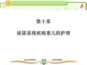 【教学课件】第十章泌尿系统疾病患儿的护理.ppt