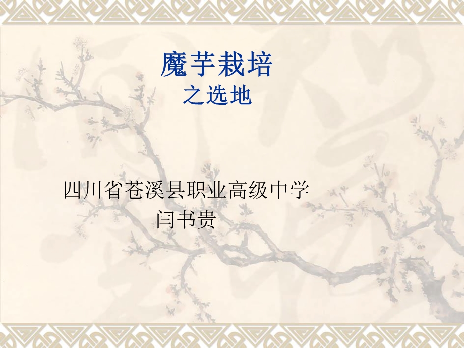 《魔芋栽培选地》PPT课件.ppt_第1页