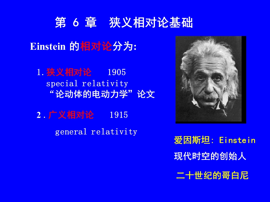 【教学课件】第6章狭义相对论基础.ppt_第1页