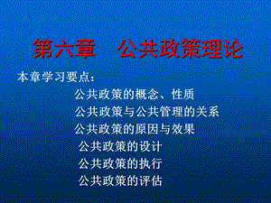 第六章公共政策理论.ppt