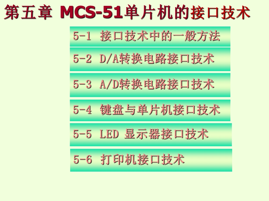 【教学课件】第五章MCS-51单片机的接口技术.ppt_第1页