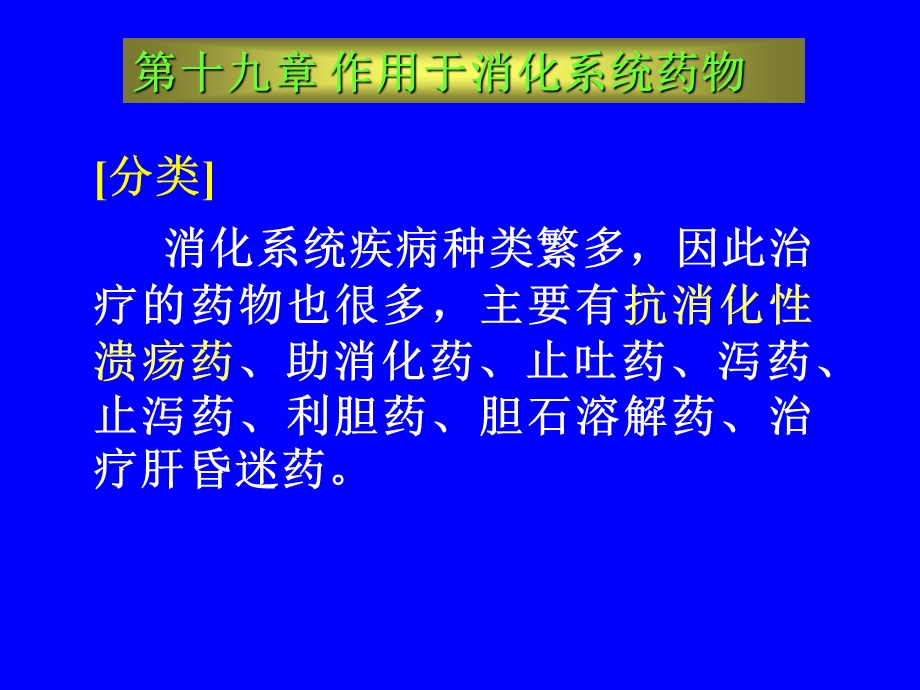 【教学课件】第十九章作用于消化系统药物.ppt_第1页