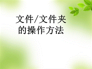 《文件与文件夹操作方法》课件.ppt