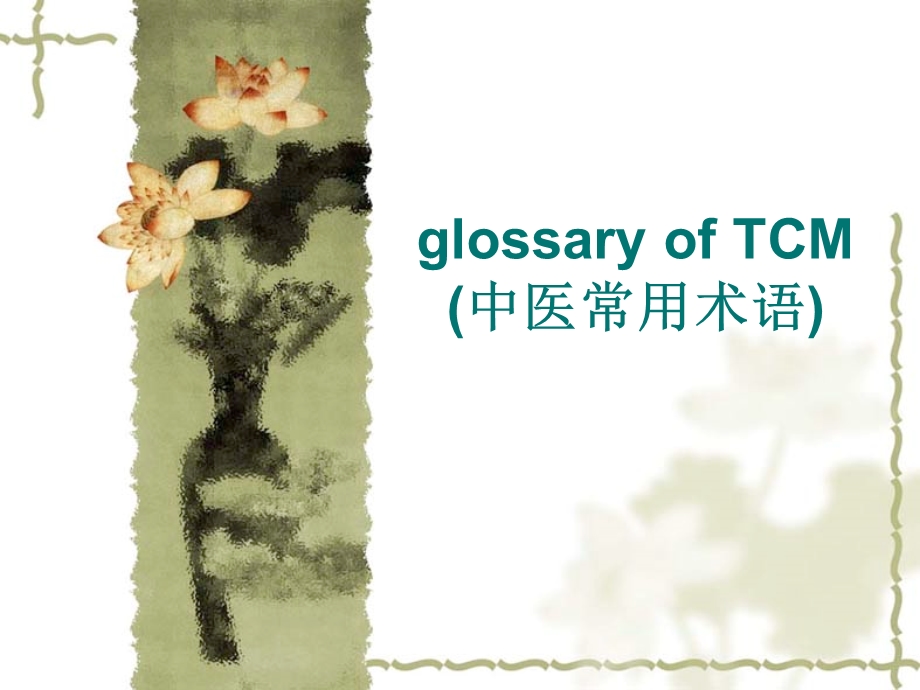 glossary of TCM (中医常用术语).ppt_第1页