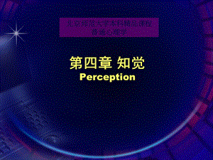 【教学课件】第四章知觉Perception.ppt