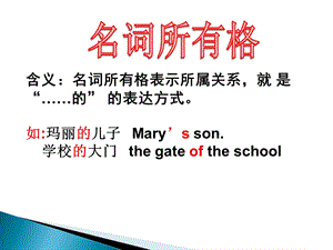 小学英语名词所有格.ppt