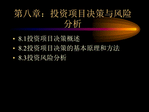 投资项目决策与风险分析.ppt