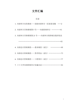 大学内部审计文件汇编.doc