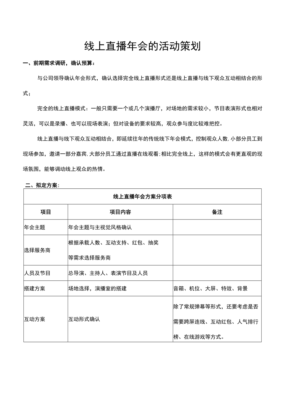 线上直播年会的活动策划.docx_第1页