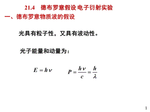 实物粒子的波粒二象性.ppt