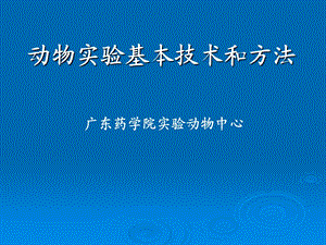 动物实验基本技术和方法.ppt