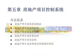 第五部分房地产项目控制系统.ppt