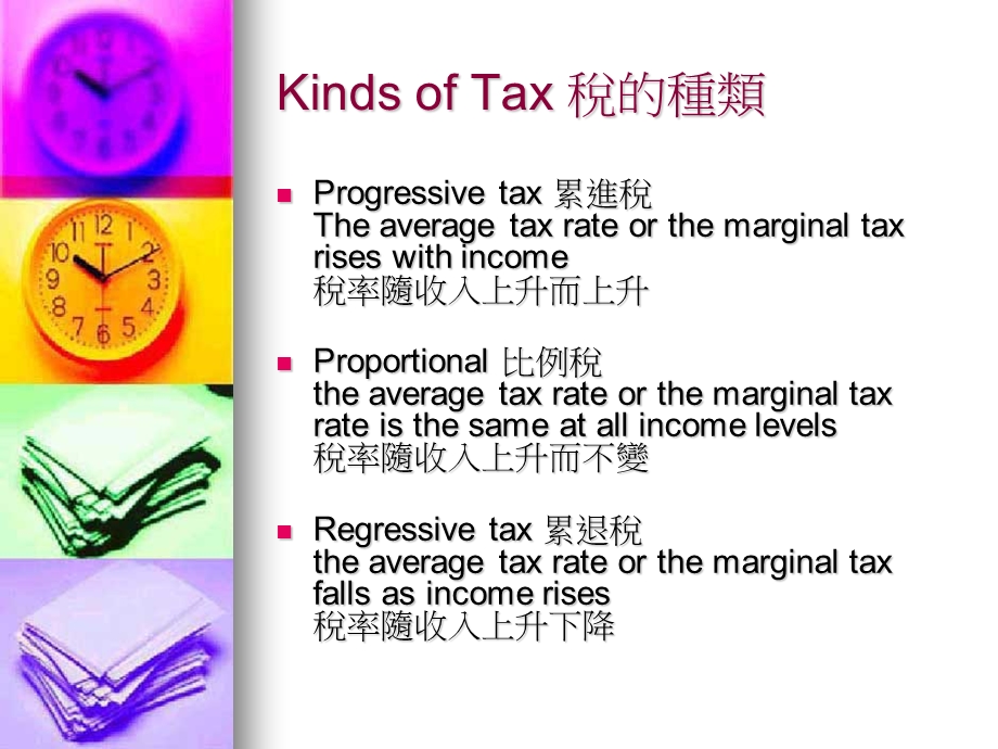 966Kinds of Tax 稅的種類.ppt_第2页