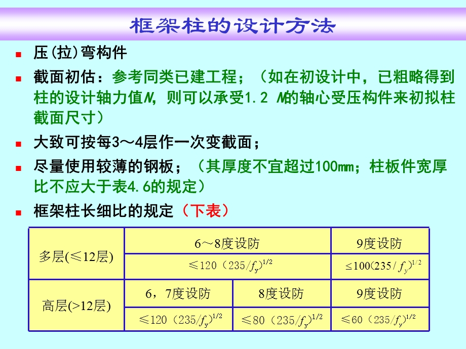 [精品]H型钢柱应用较广;(截面经济合理`规格尺寸多`加工量少以及便于.ppt_第3页