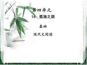 孤独之旅(共30张PPT).ppt